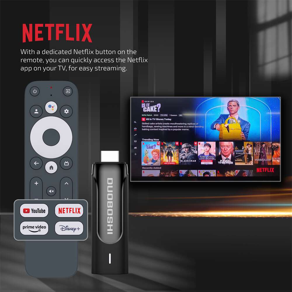 OEM GT1 Google Certified Amlogic S905y4 smart tv stick