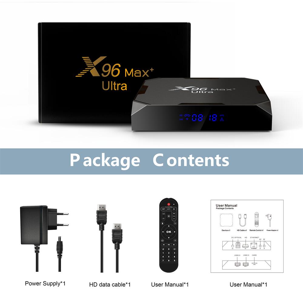 amlogic S905X3 X96 max+ Ultra set top boxes